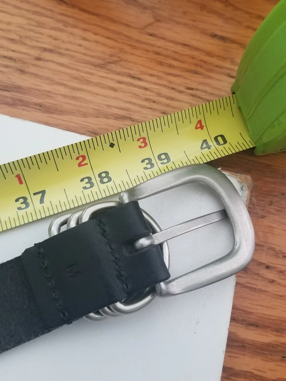 Urban Outfitters Black Genuine Leather Triple Keeper Belt Size M